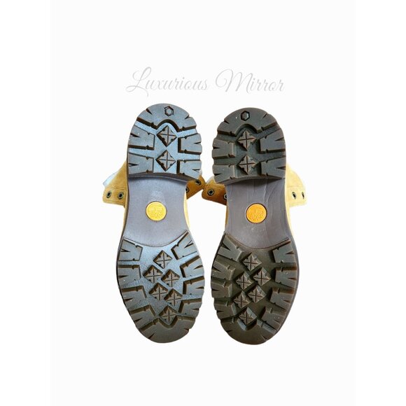 Timberland Women's Kori Park Combat Boots 8 Wheat Suede Mid Calf Lace Up New - Picture 9 of 10